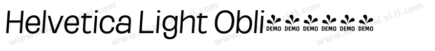Helvetica Light Obli字体转换